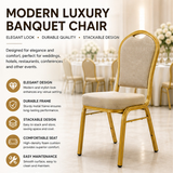 Stackable Metal Banquet Chair — Upholstered Event & Hotel Seating