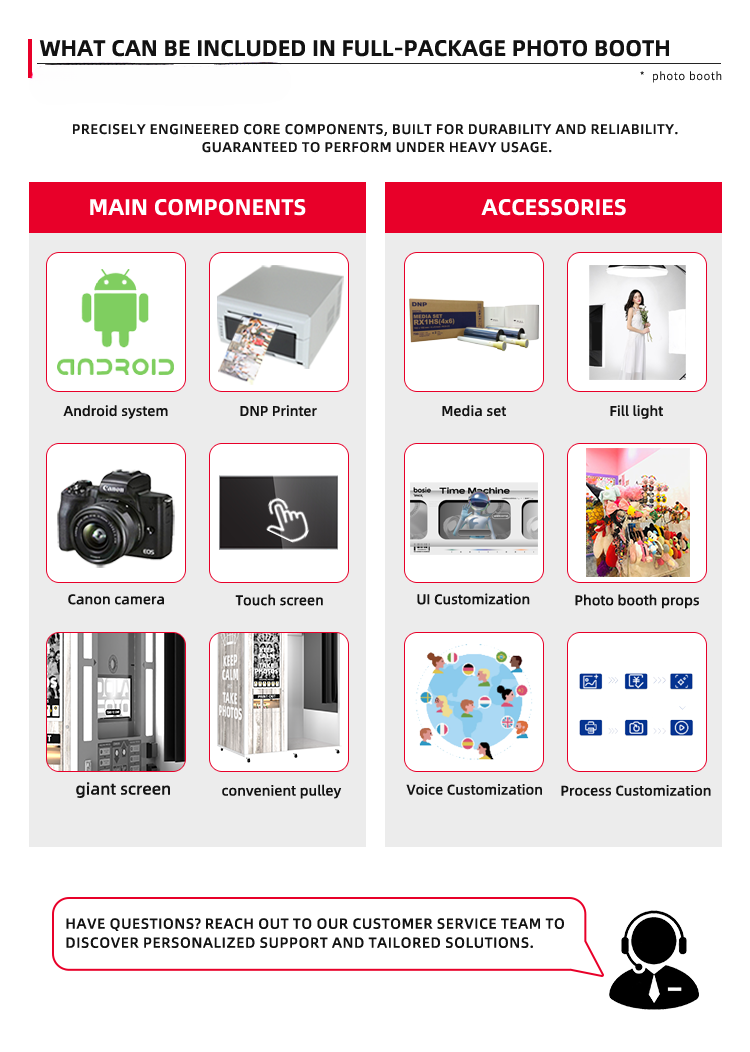 Self-Service Photo Booth Kiosk — Instant Print