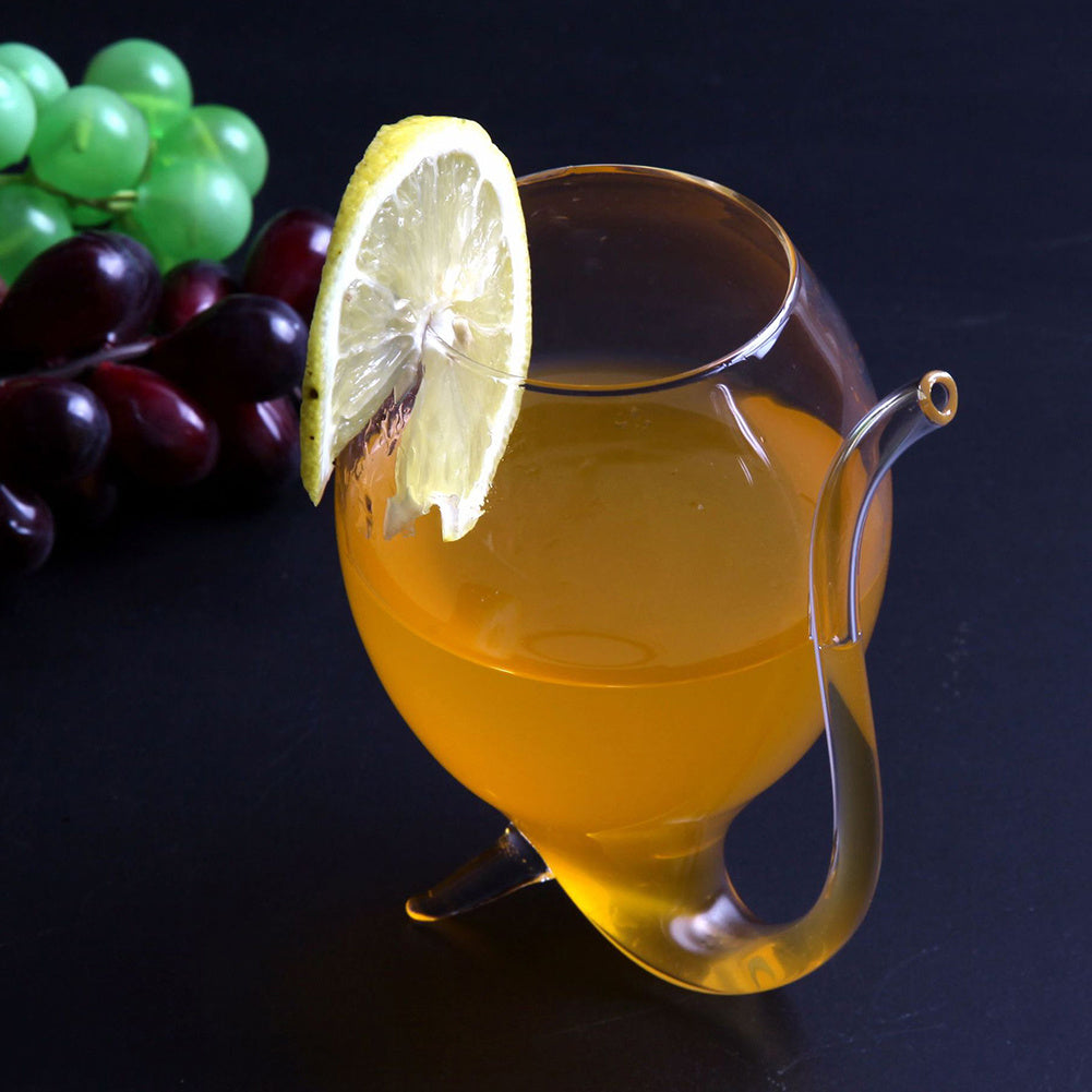 Borosilicate Glass with Built-In Straw