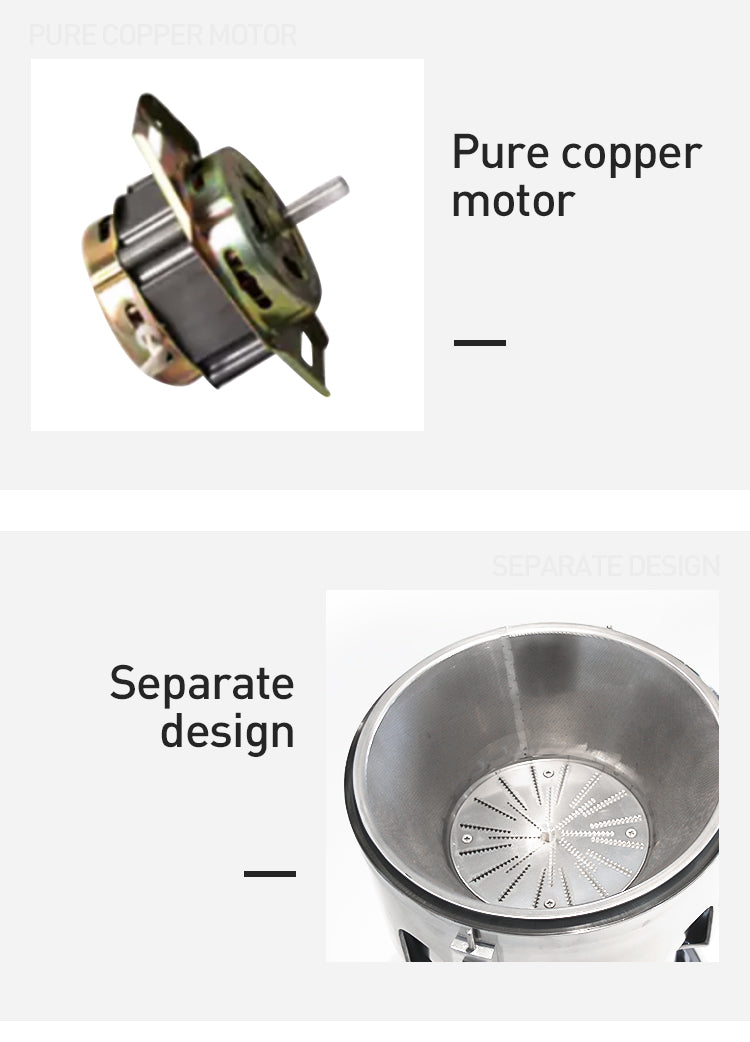 Commercial Centrifugal Juicer — 304 Stainless Steel Juice Extractor, max speed 2800RPM