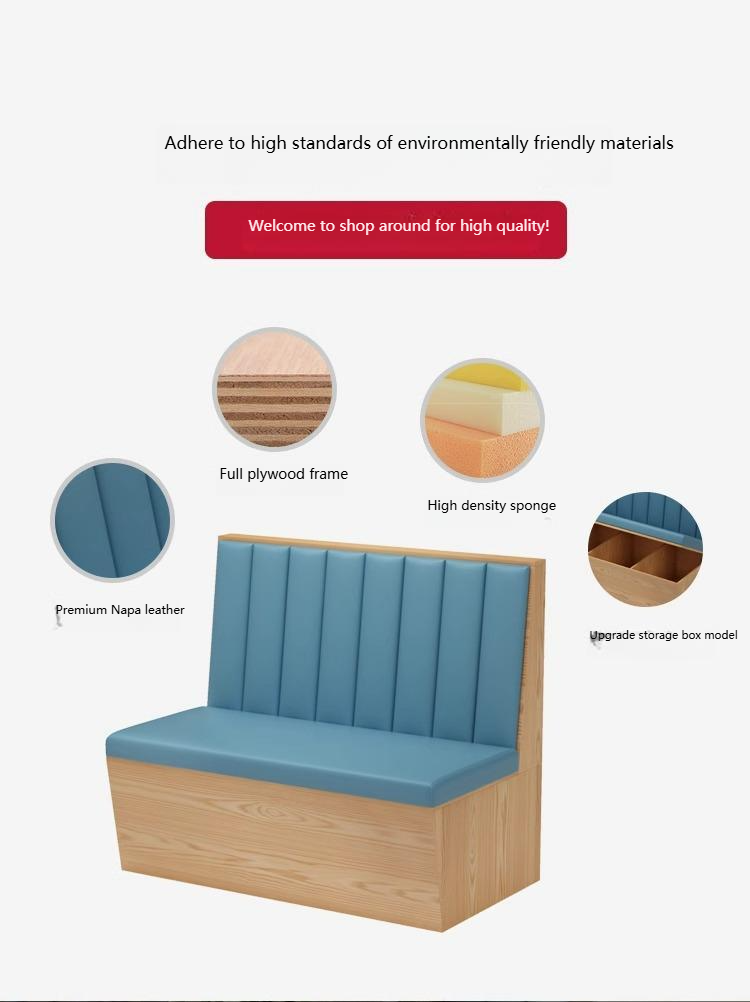 Commercial Restaurant Booth Seating — Plywood, Vinyl-Upholstered
