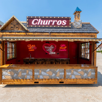 Vintage Wooden Churro Food Trailer — Mobile Vending Cart image preview