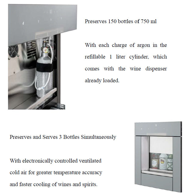 Built-In Wine Bottle Cooler & Dispenser — 40L Single-Zone