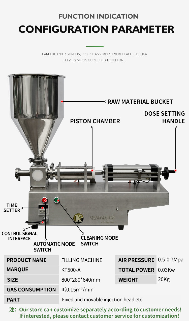 Semi-Automatic Cream & Jam Filling Machine — KT-500