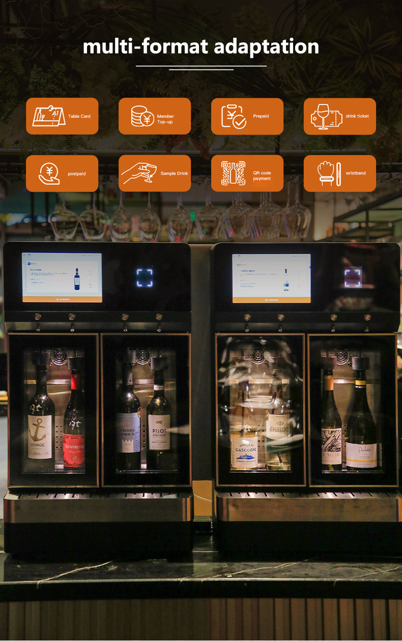 Commercial Wine Dispenser — 4-Tap with Argon Preservation