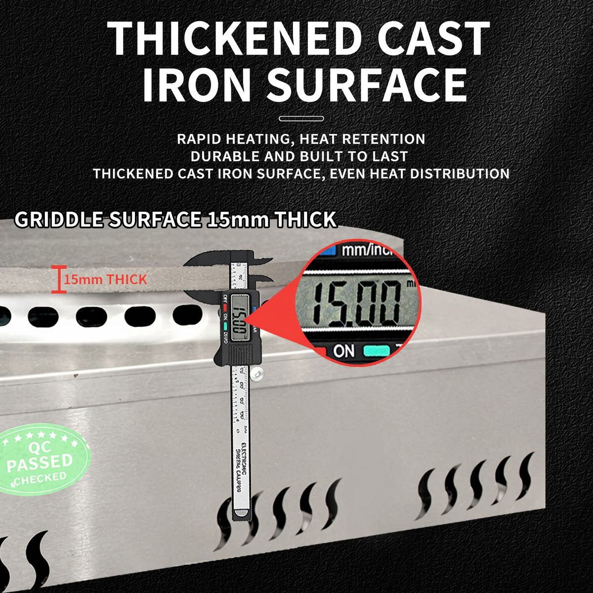 Commercial Gas Rotating Crepe Maker — 400 mm Single Plate