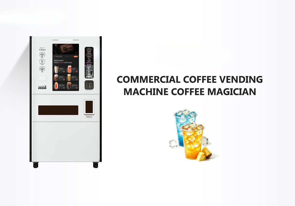 Multi-Drink Vending Machine — Coffee, Soda, Tea & Sparkling Water