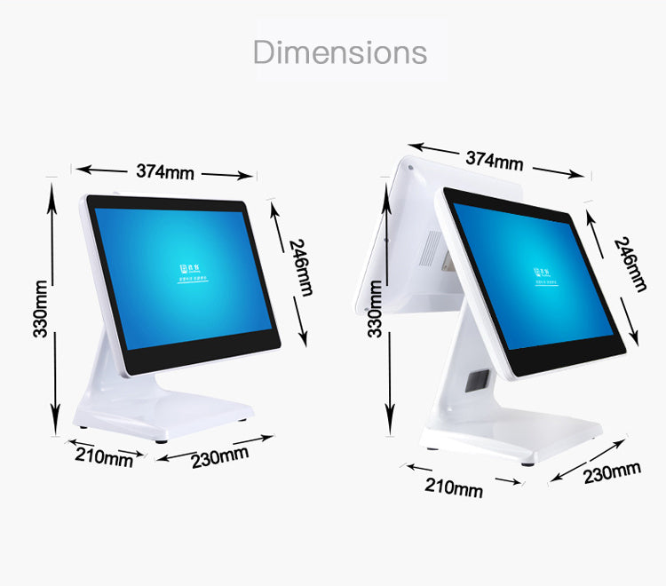 All-in-One Android POS Terminal — 15" Touch Screen with Dual Display