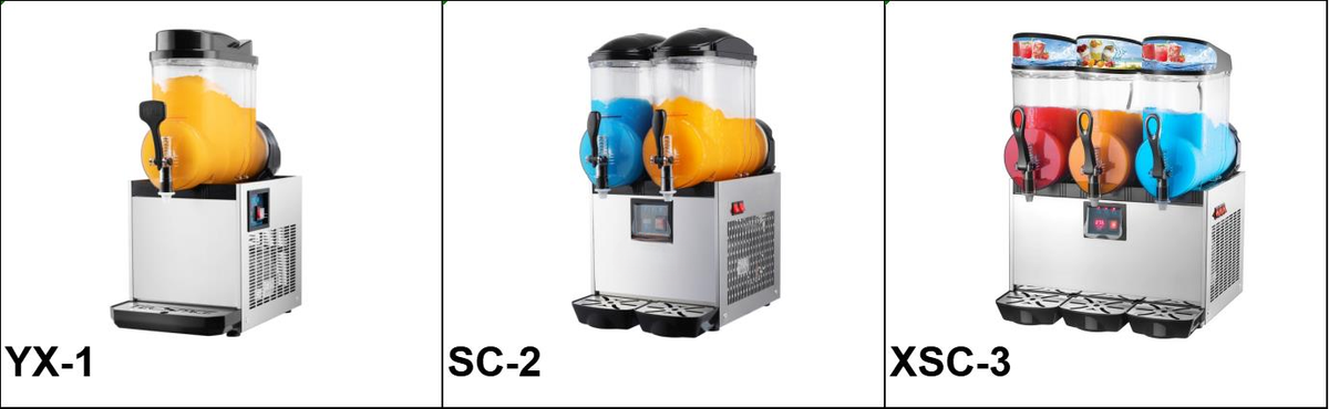 Commercial Slush Granita Machine — 3 Bowls, 36 L