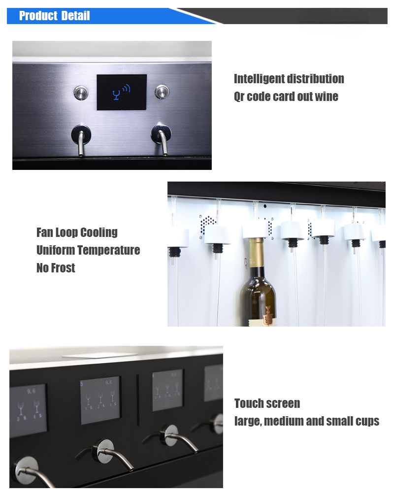 Automatic Wine Dispensing System — Lighted Stainless Steel Cooler