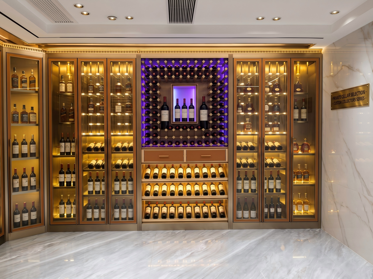 Commercial Wine Cellar Cabinet — Constant-Temperature Compressor