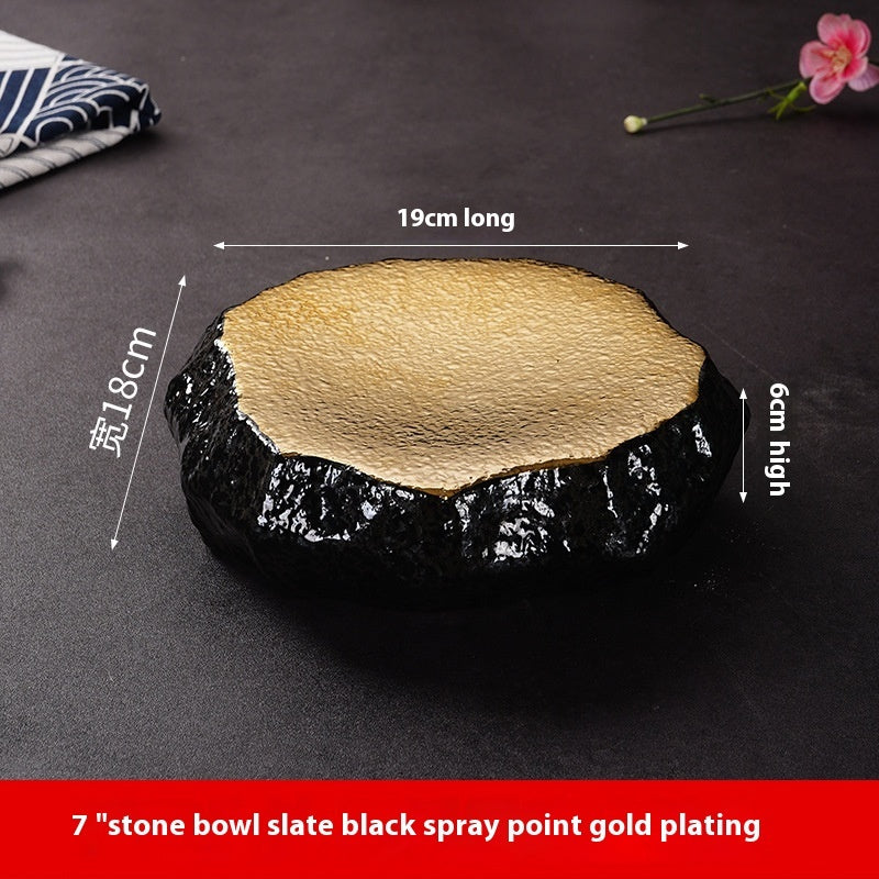 7-Inch Porcelain Sashimi Plate — Colored Glaze