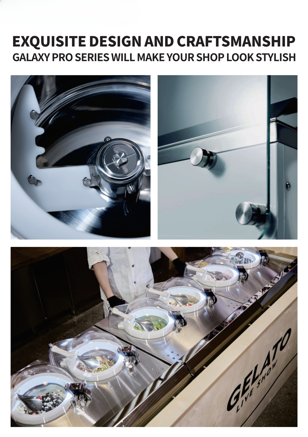 All-in-One Gelato & Ice Cream Machine — Displayable Churning Freezer