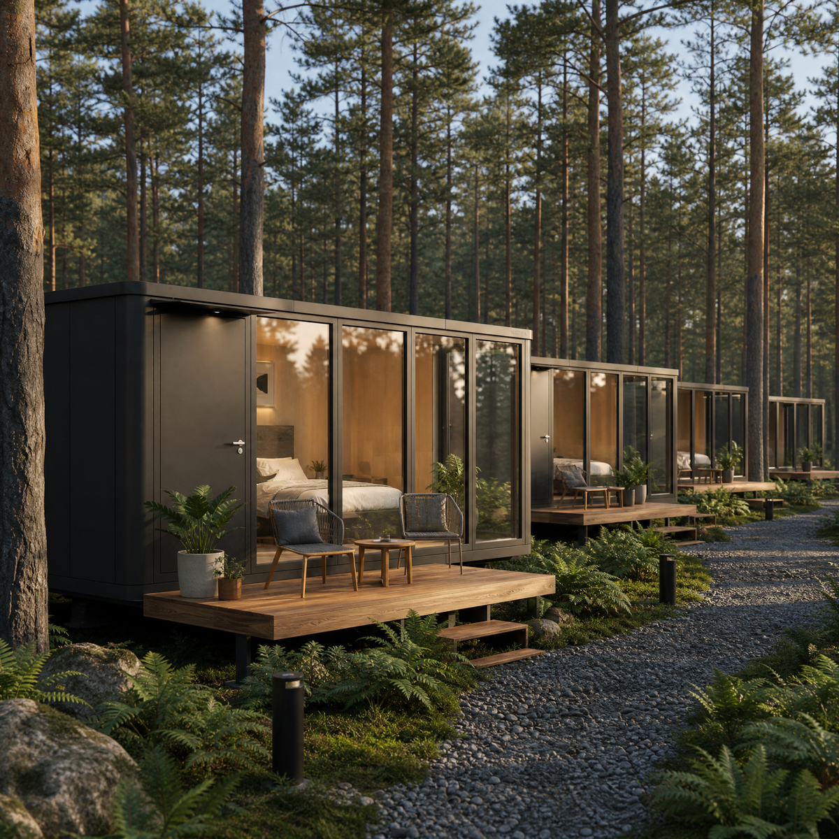 All-Aluminum Modular Garden Office Pod — Prefab Cabin (priced per sq ft)