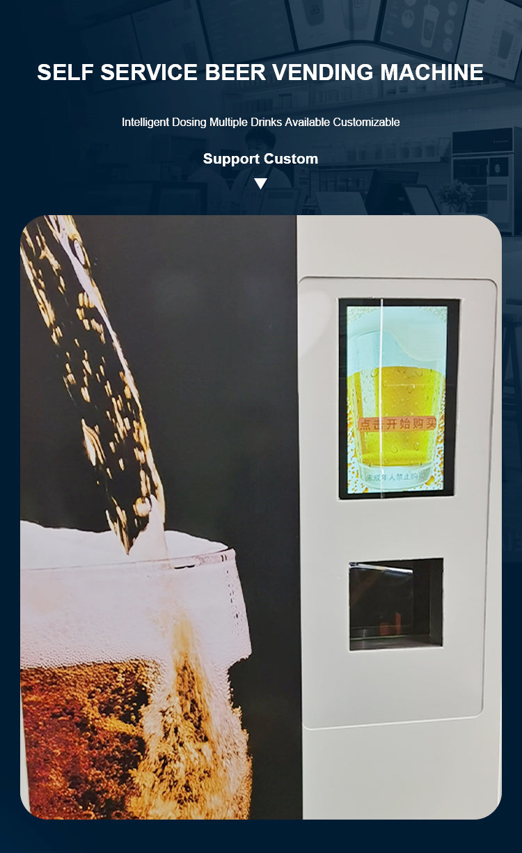 Self-Service Beer Vending Machine with Contactless Payment and Cloud Management
