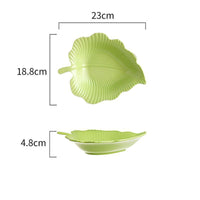 Maple Leaf &amp; Eucalyptus Ceramic Plate Collection image preview