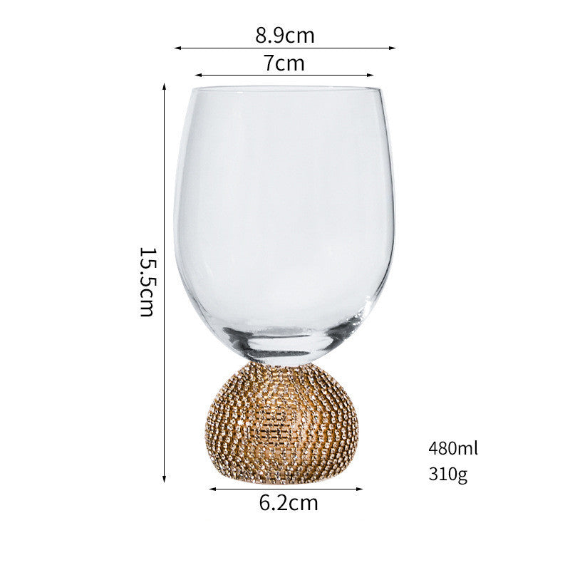 Diamond-Encrusted Crystal Glassware — Cocktail, Wine & More