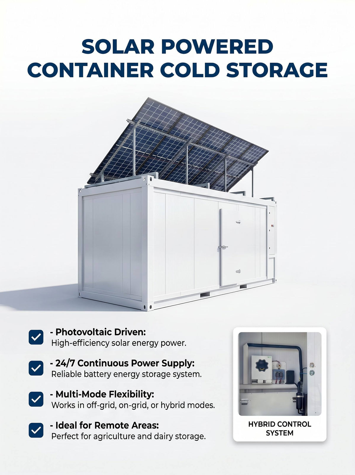 Solar-Powered Walk-In Cold Storage Room — Off-Grid