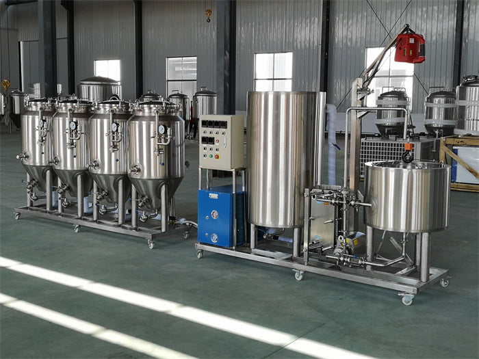 100L Craft Microbrewery System — Brewhouse & Fermenters