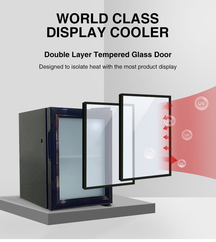 Transparent-Display Beverage Cooler — Digital Door Merchandiser