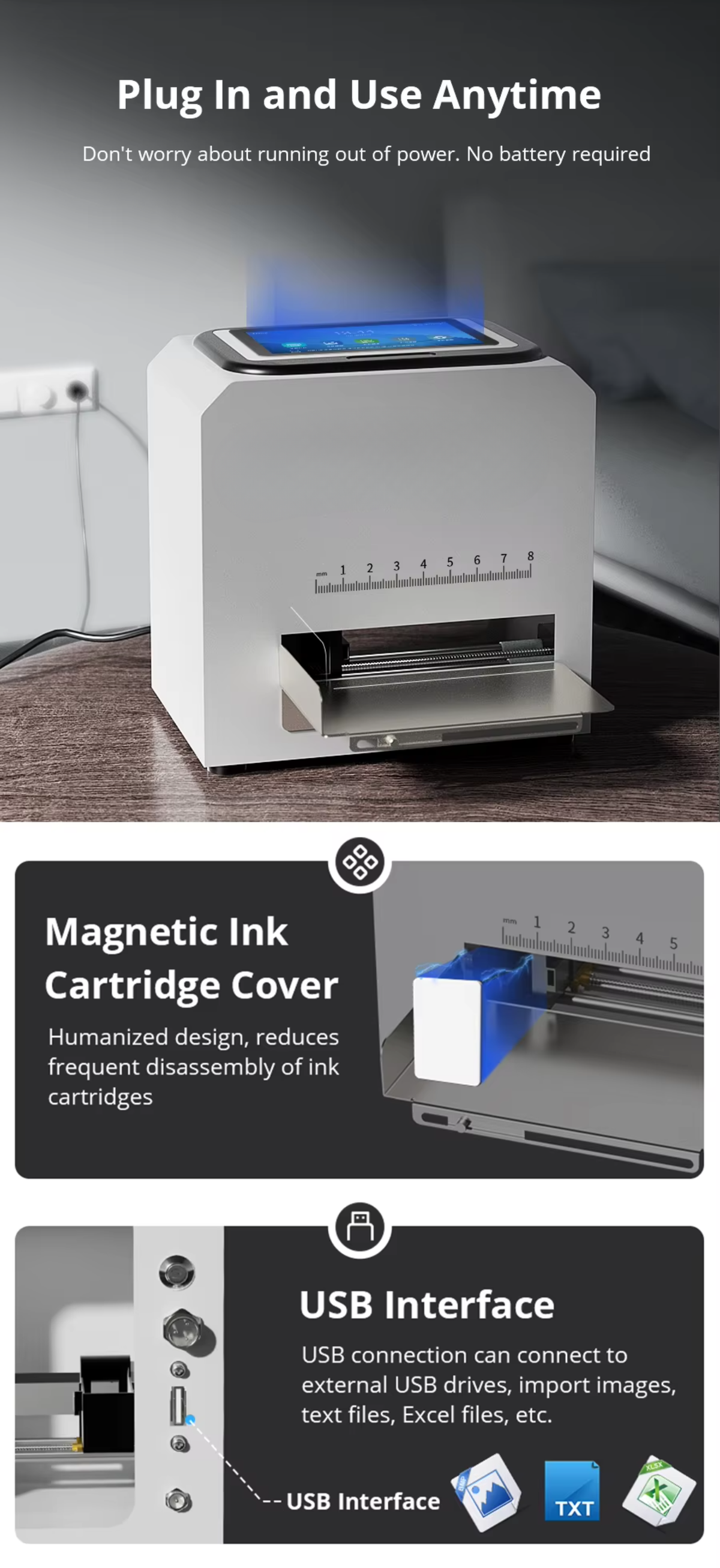 Benchtop Static Inkjet Coder — 600 DPI Touchscreen