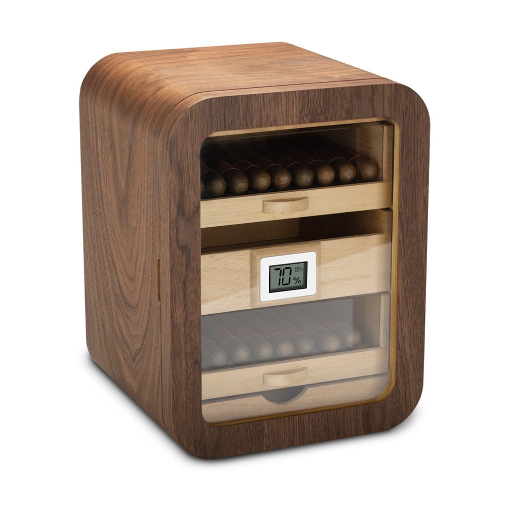 Cedar-Lined Cigar Humidor Cabinet — 110-Cigar Capacity