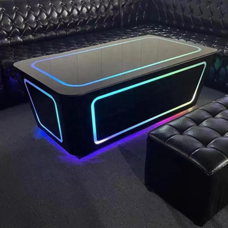LED Infinity Mirror Bar Table for Nightclubs & Lounges