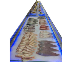Stainless Steel Ice Fish Table — Refrigerated Seafood Display Cabinet image preview