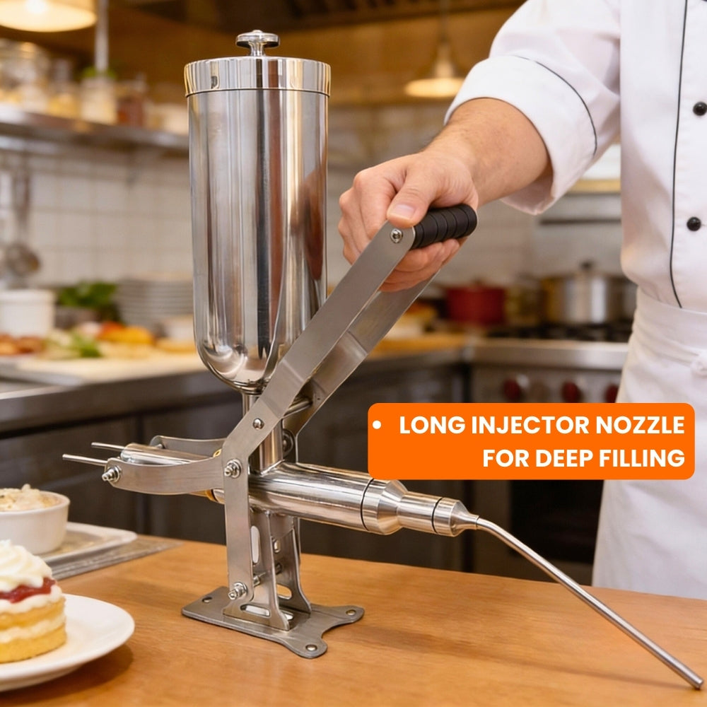 Manual Churros & Donut Filler — 5L Piston Injector