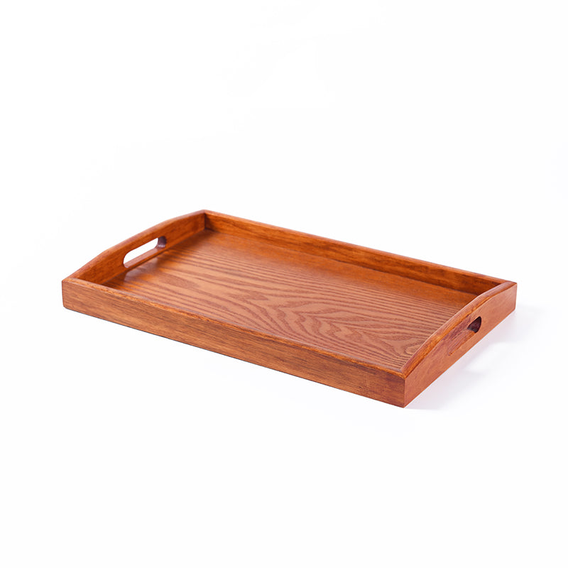 Wooden Rectangular Serving Tray — Handpainted Oval Snack Plate