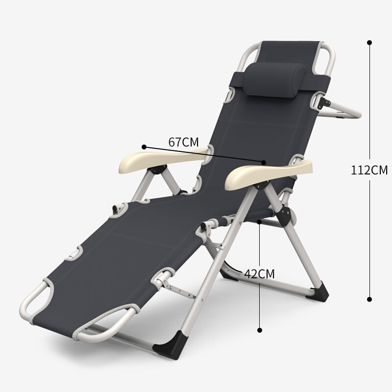 Zero-Gravity Outdoor Lounge Chair — Folding Recliner with Adjustable Headrest