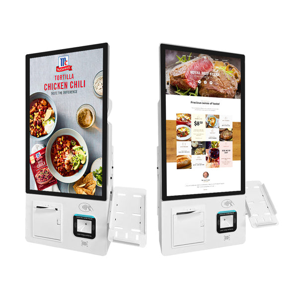 21.5" Wall-Mounted Self-Service Kiosk with Card Reader & Thermal Printer