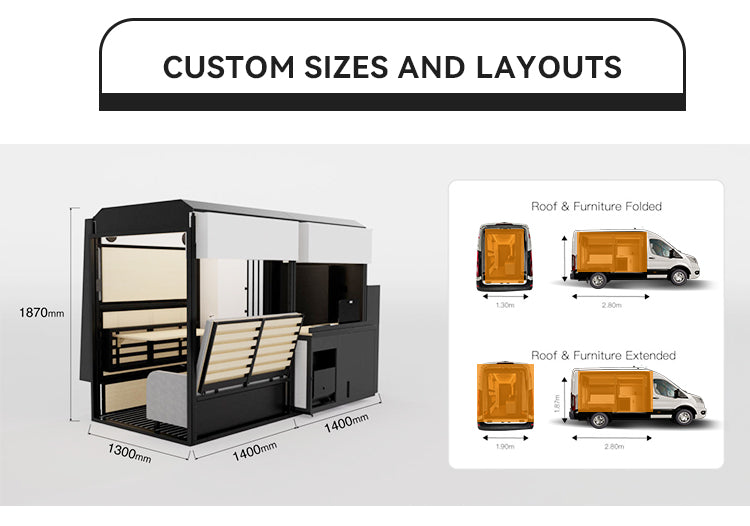 Equipo modular de camperización — módulo camper extraíble