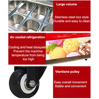 Commercial Gelato Display Freezer — Glass-Front Ice Cream Showcase image preview