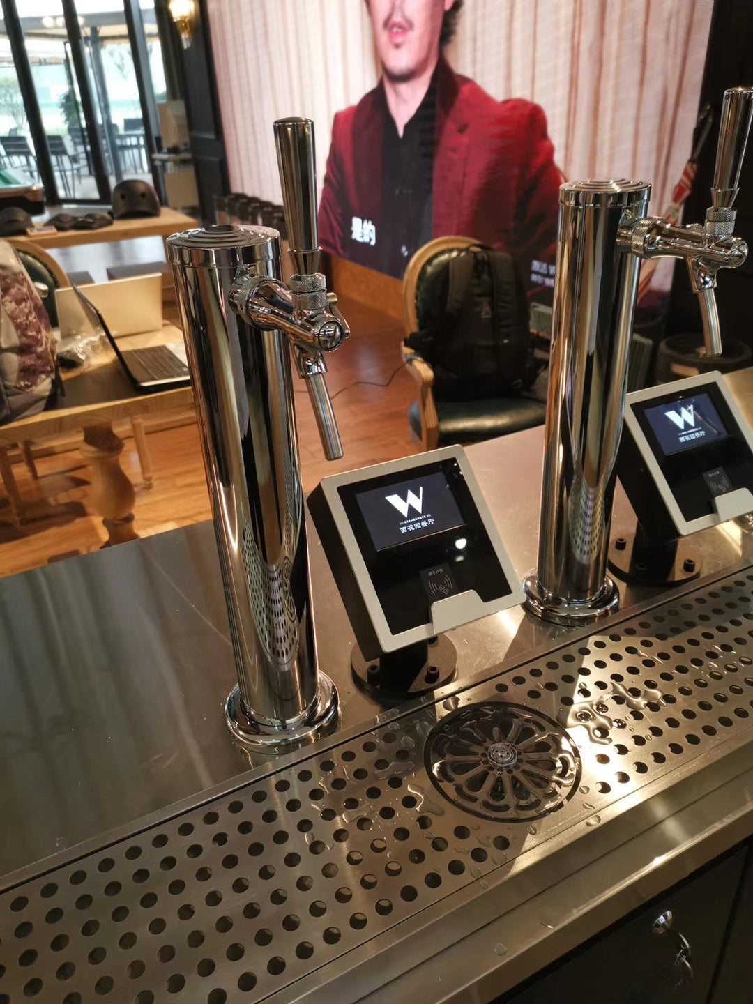 Self-Serve Beer Tap Mobile Counter — Kegerator Bar Station