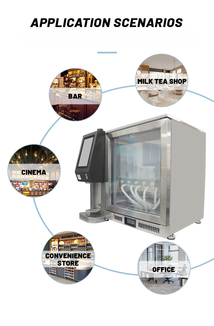 Automatic Bubble Tea Machine — 8-Tap Countertop Beverage Dispenser