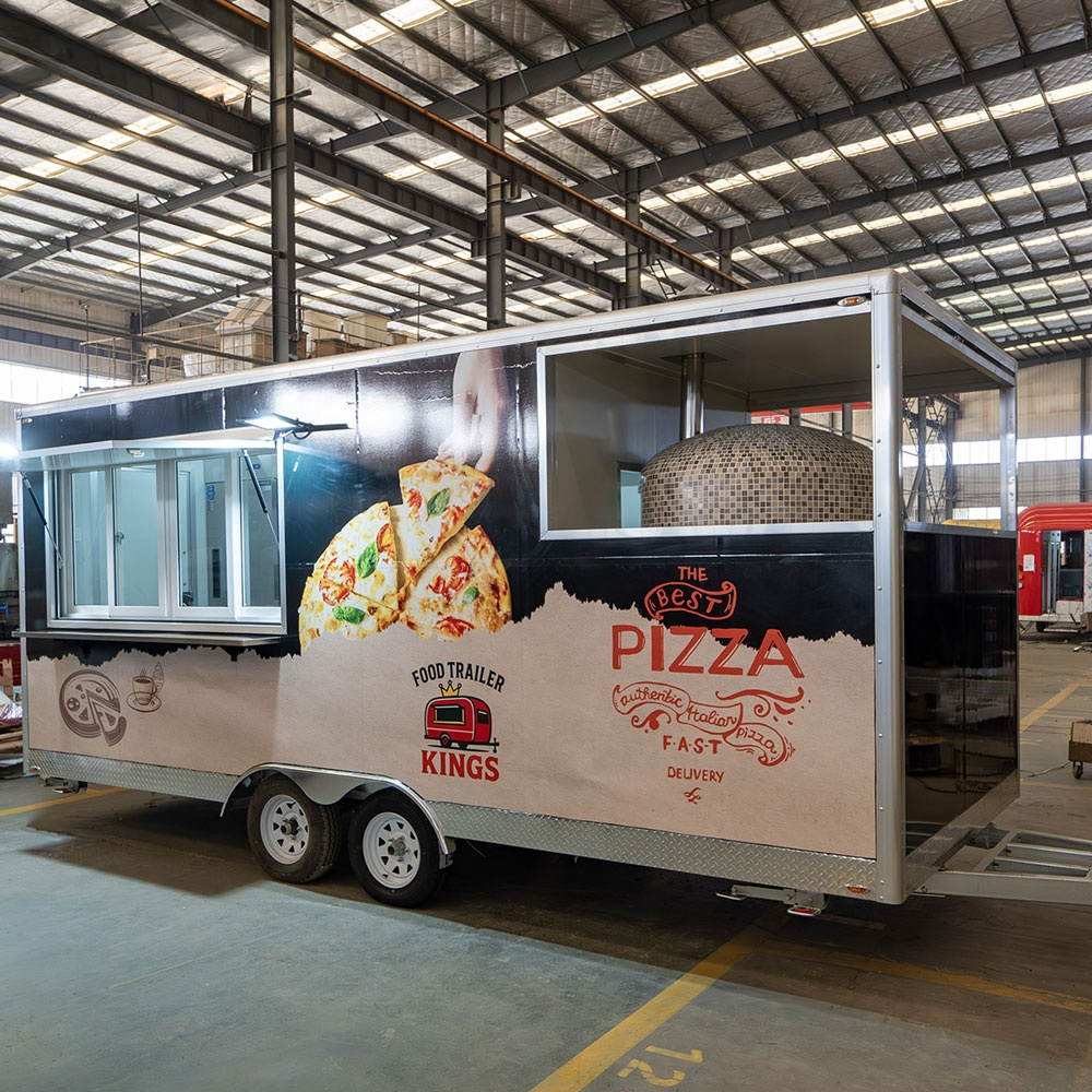 Mobile Wood-Fired Pizza Food Trailer — 5 m Concession Kitchen