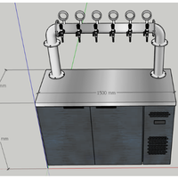 Commercial Draft Beer Dispenser — Stainless Steel Bar Station image preview