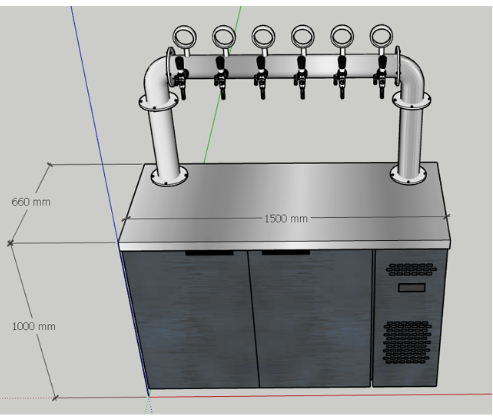 Commercial Draft Beer Dispenser — Stainless Steel Bar Station