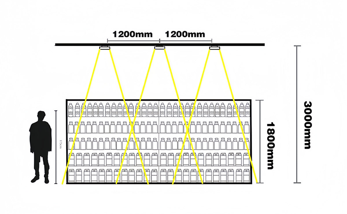 Commercial LED Linear Track Light — 150W High-Output Spotlight