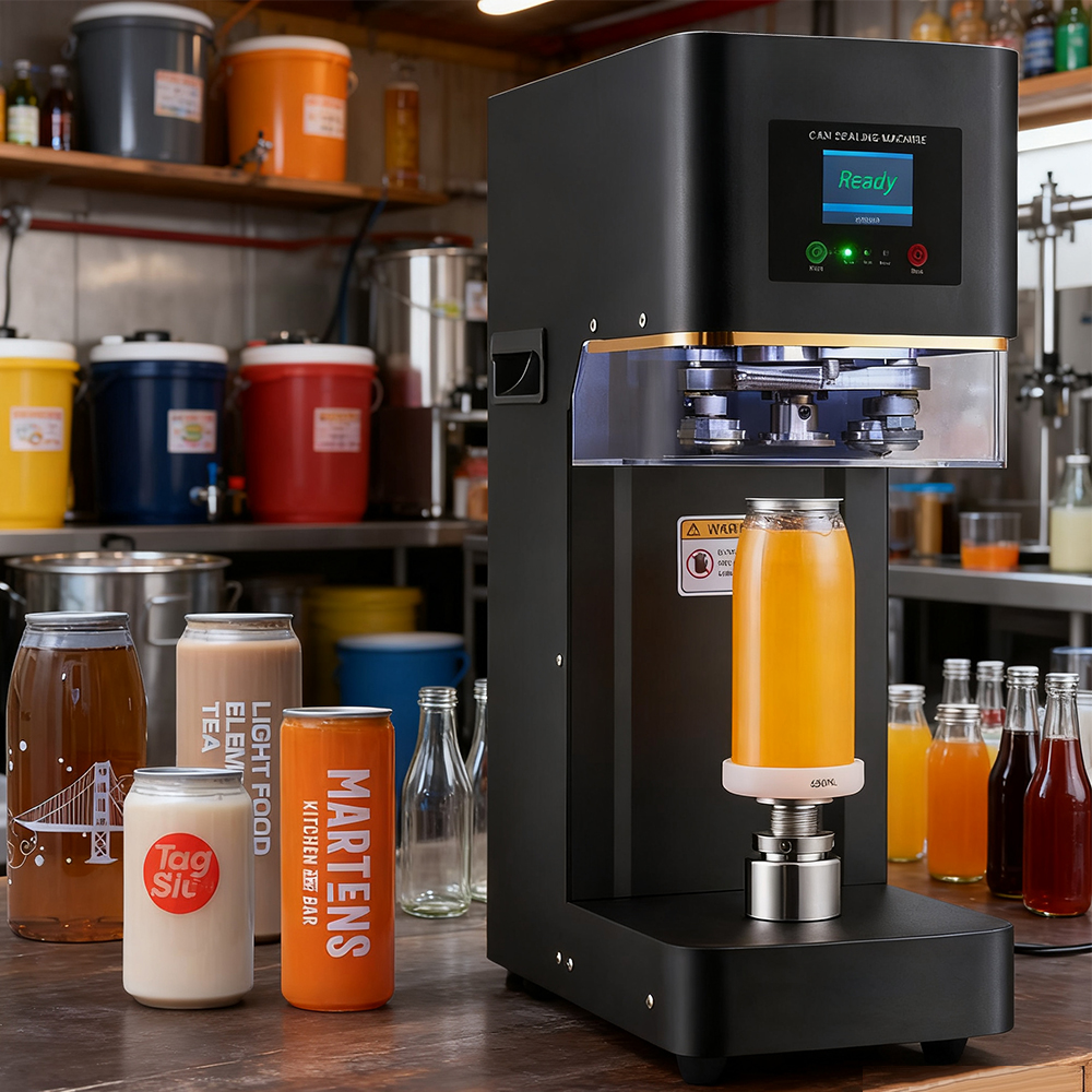 Automatic Can Sealer Machine — Interchangeable Bases