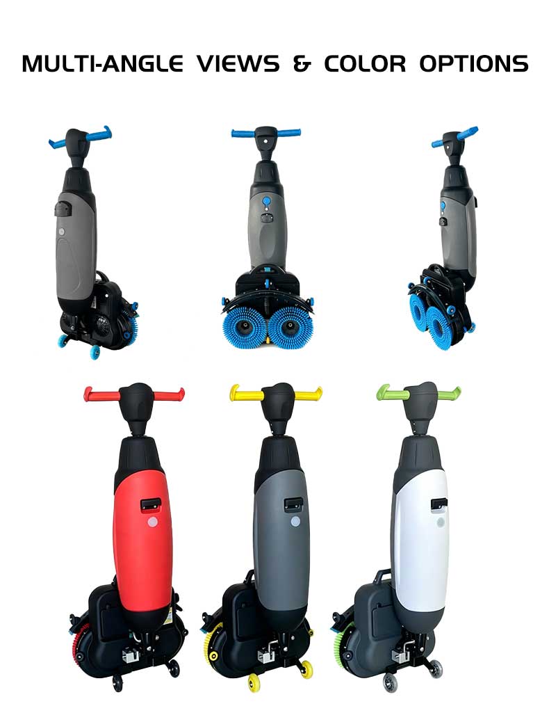 Walk-Behind Battery Floor Scrubber Dryer — 430 mm, working time 1-2h