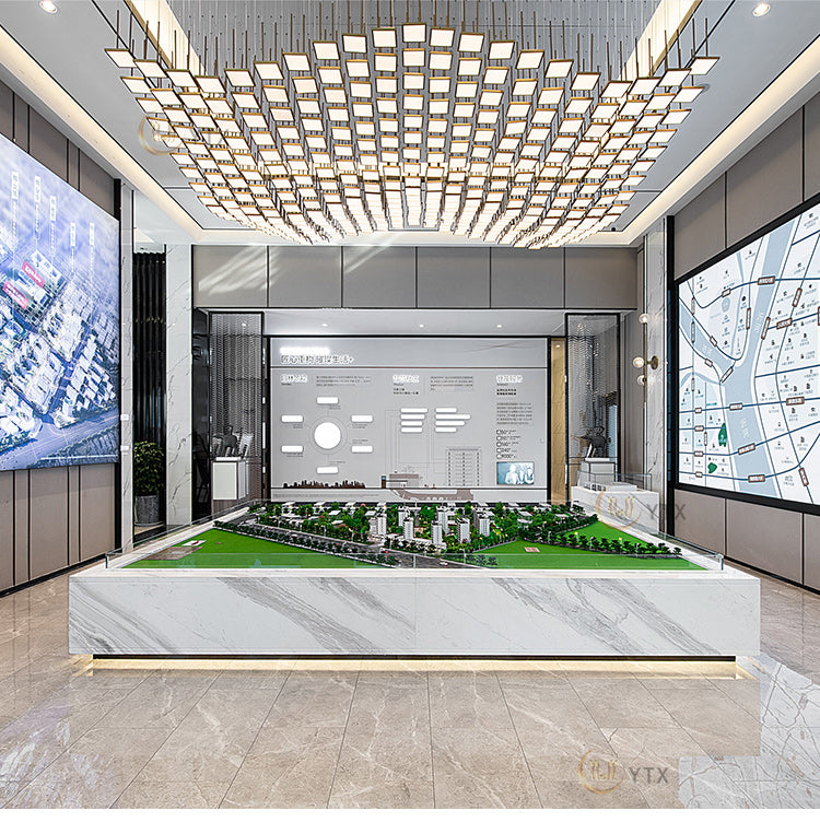 Wave-Design Acrylic & Crystal Chandelier — Custom Large-Scale