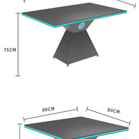 Modern Bar Furniture Set — Cross-Back Chairs &amp; Wood-Top Tables image preview