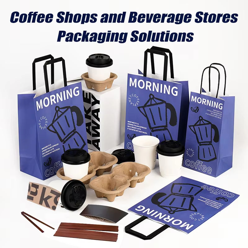 Custom-Printed Biodegradable Paper Coffee Cups