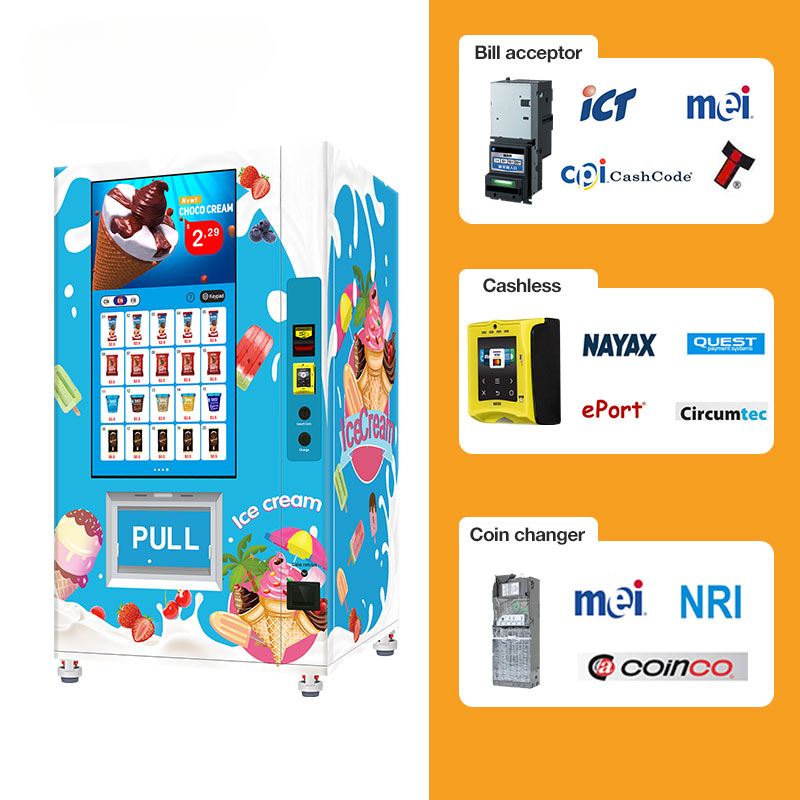 Commercial Frozen Food & Ice Cream Vending Machine — 49" Touchscreen