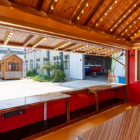 Vintage Wooden Churro Food Trailer — Mobile Vending Cart image preview