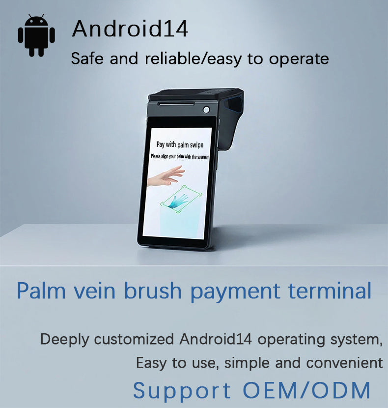 All-in-One Handheld POS Terminal with Palm Vein Payment