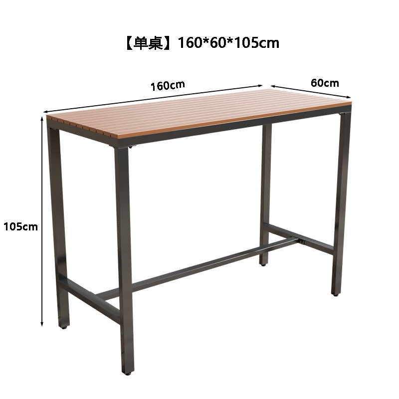 Modern Outdoor High Bar Table — Wood-Plastic Composite, height 105cm