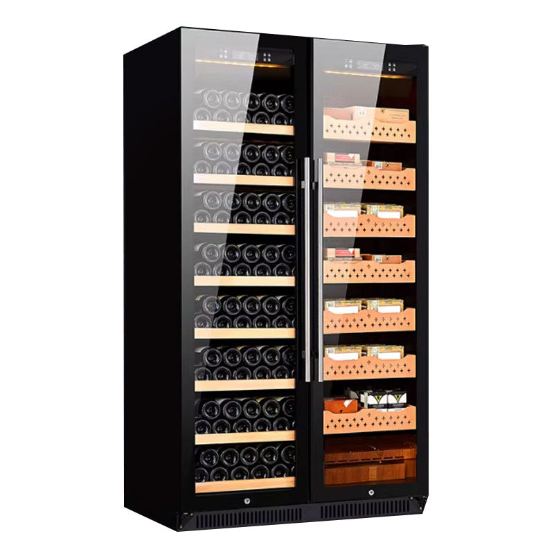 Constant-Temperature Double-Door Wine Cabinet with Built-In Ice Bar